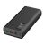 PLATINET Power Bank hordozható töltő 20000mAh, 2 USB, QC 3.0, LED kijelző, fekete