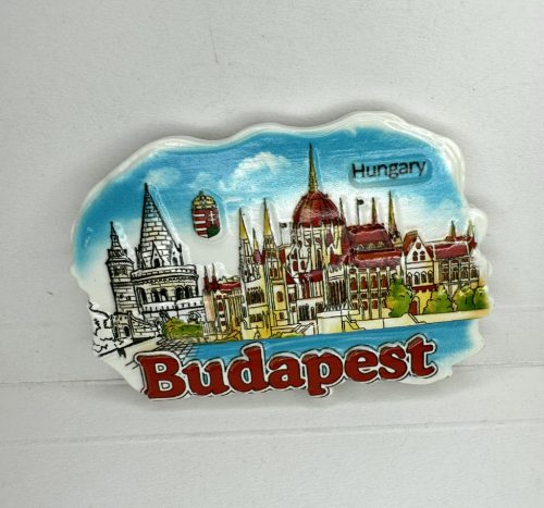 Budapest Panoráma – kerámia hűtőmágnes