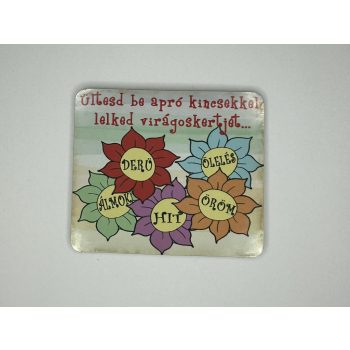 „Lelki virágoskert – Inspiráló hűtőmágnes”