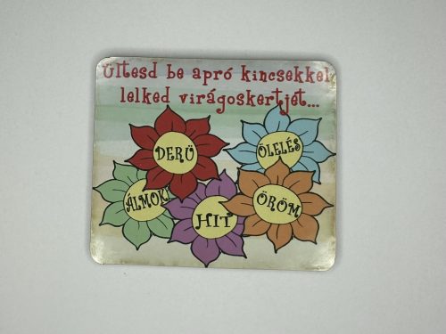 „Lelki virágoskert – Inspiráló hűtőmágnes”