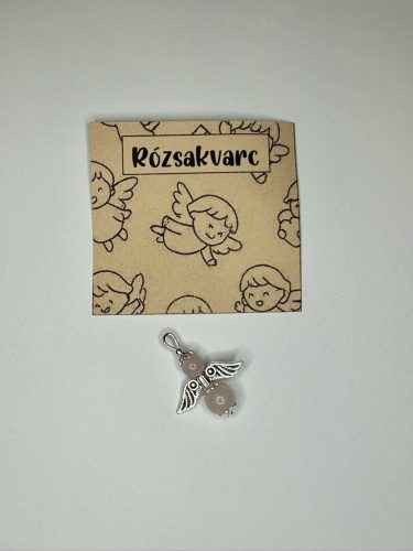 Rózsakvarc Angyalka Medál – A Szeretet Köve
