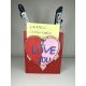 Love You – Fa ceruzatartó és cetlitartó