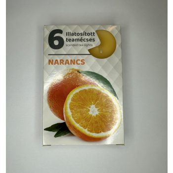Napfényes Hangulat – Narancs illatú teamécses (6 db)