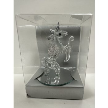Üveg unikornis figura díszdobozban