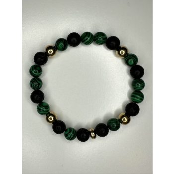 Emerald Noir – Elegáns Zöld–Fekete Karkötő