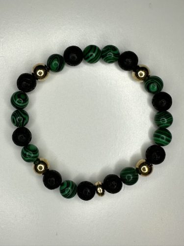 Emerald Noir – Elegáns Zöld–Fekete Karkötő