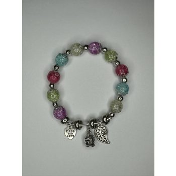 Színes charm karkötő – Made with Love kollekció