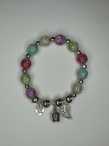 Színes charm karkötő – Made with Love kollekció