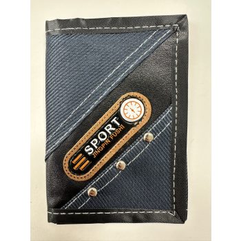   Fekete-sötétkék tépőzáras pénztárca fiúknak – vagány, sportos és praktikus