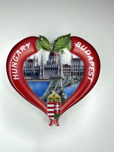 Hungary Szív – Budapest panoráma hűtőmágnes