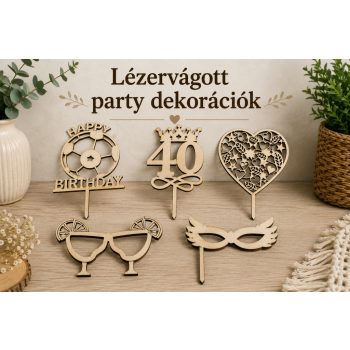 Lézervágott party dekorációk