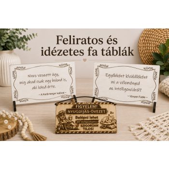 Feliratos és idézetes fa táblák