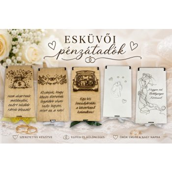 Esküvői pénzátadó dobozok