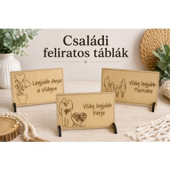 Családi feliratos táblák