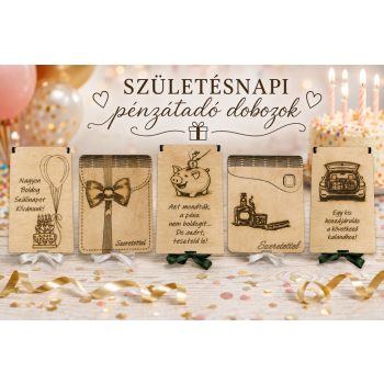 Születésnapi pénzátadó dobozok