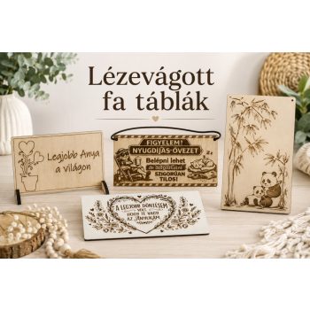 Lézervágott fa táblák