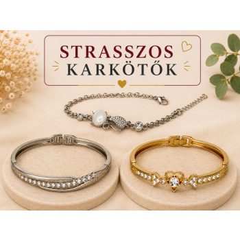 Strasszos karkötők