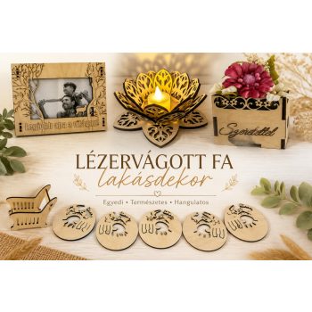 Lézervágott fa lakásdekor