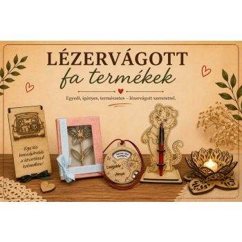 Lézervágott fa termékek
