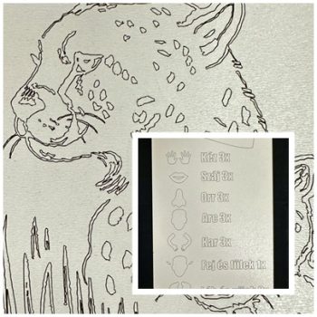 Mintás gravírozott fa falidekorok