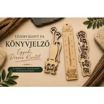 Lézervágott Fa Könyvjelző – Egyedi, Díszes Kivitel